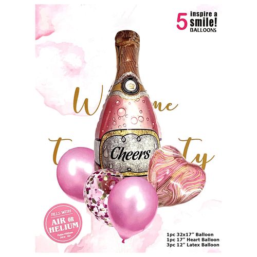 Wine Beer Champagne Foil Balloon Set