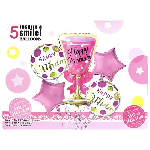 Wine Beer Champagne Foil Balloon Set