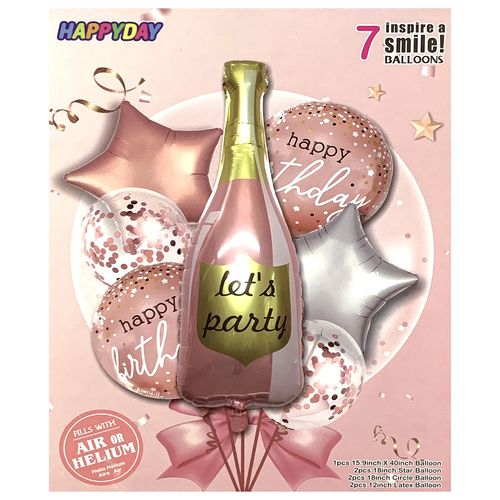 Wine Beer Champagne Foil Balloon Set