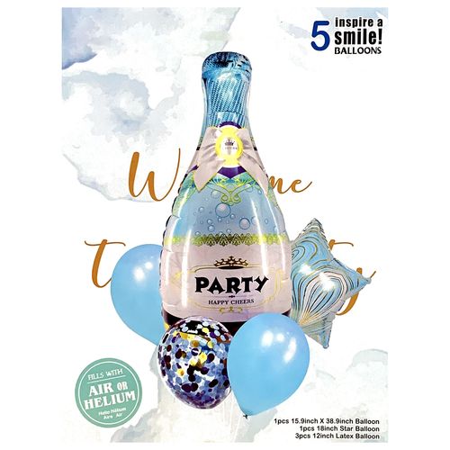 Wine Beer Champagne Foil Balloon Set