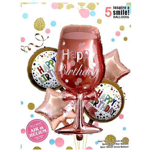 Wine Beer Champagne Foil Balloon Set