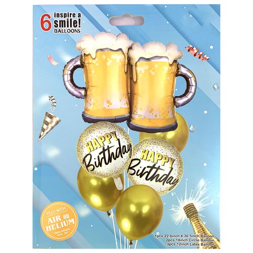 Wine Beer Champagne Foil Balloon Set