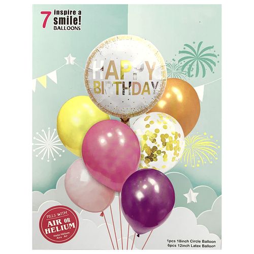 Balloon Foil Latex Confetti Set 7pcs