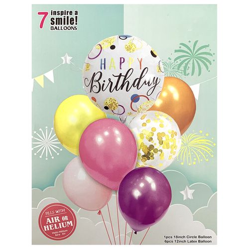 Balloon Foil Latex Confetti Set 7pcs