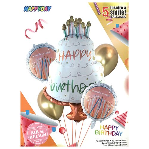 HB Cake Gift Theme Foil Balloon set