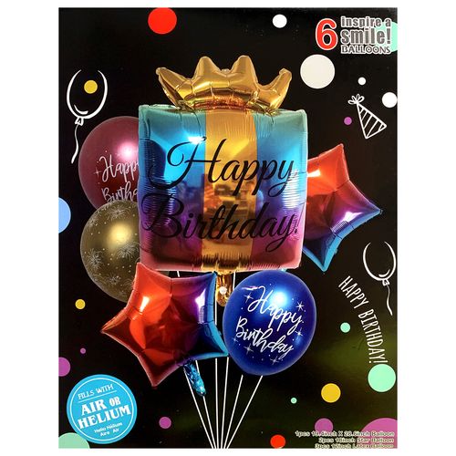 HB Cake Gift Theme Foil Balloon set