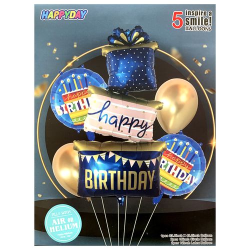 HB Cake Gift Theme Foil Balloon set