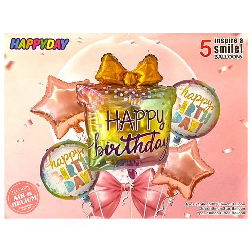 HB Cake Gift Theme Foil Balloon set