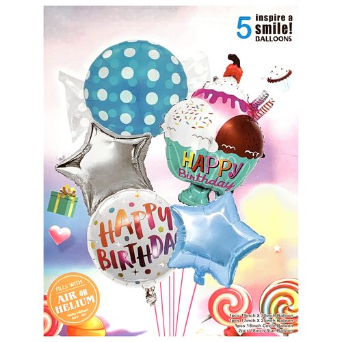 HB Cake Gift Theme Foil Balloon set