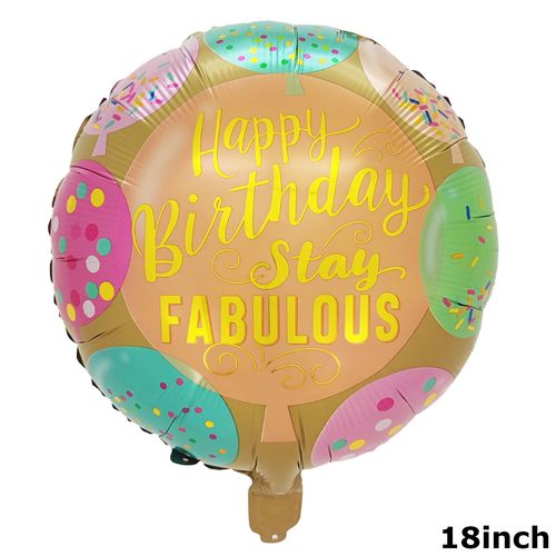 Foil Balloon 18 inches (birthday) (loose)