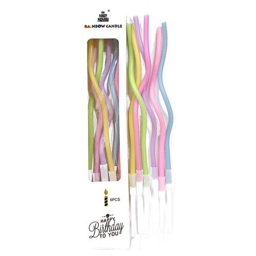 Long Spiral Twirl Candle 6 pcs