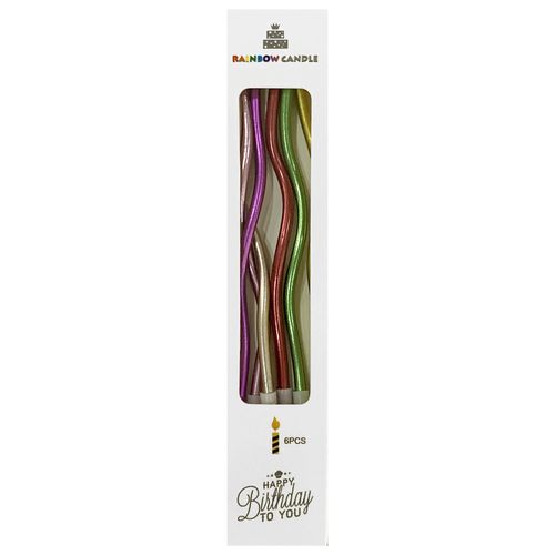 Long Spiral Twirl Candle 6 pcs