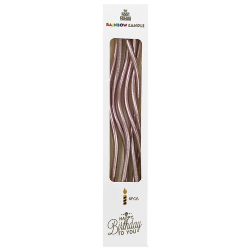 Long Spiral Twirl Candle 6 pcs