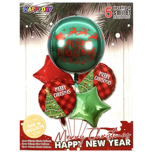 Christmas New Year Balloon Set