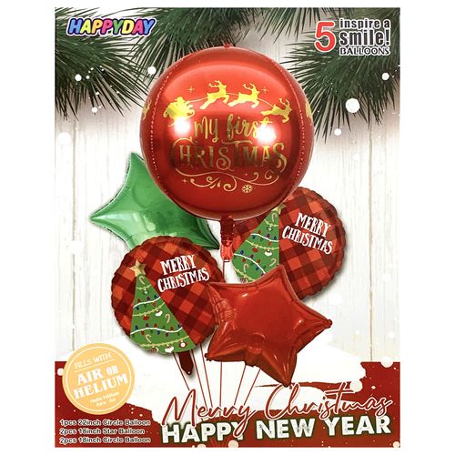 Christmas New Year Balloon Set