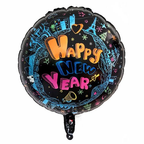 Christmas New Year Foil Balloon (Loose)