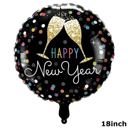 Christmas New Year Foil Balloon (Loose)