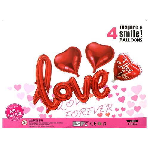 Love Theme Foil Balloon Set (with love balloon)