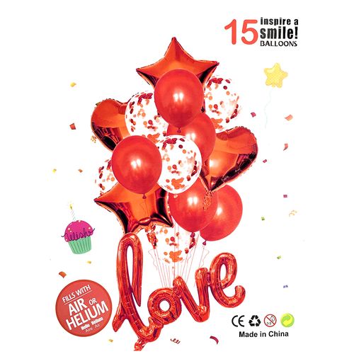 Love Theme Foil Balloon Set (with love balloon)