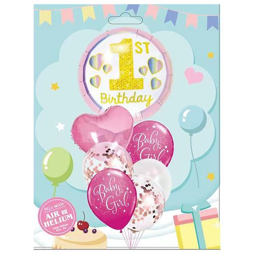 Baby Boy or Baby Girl Foil Balloon Set