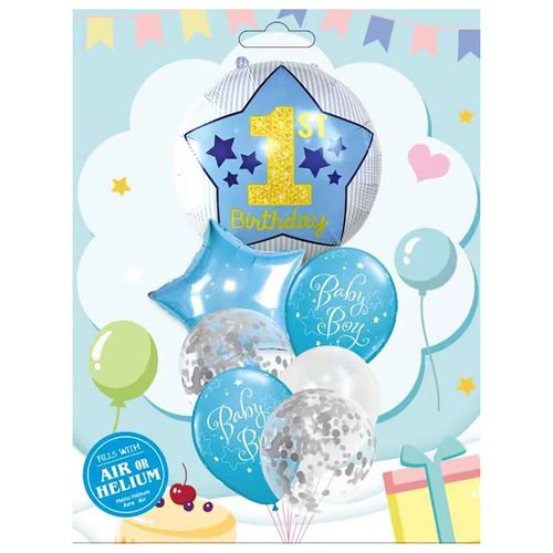 Baby Boy or Baby Girl Foil Balloon Set