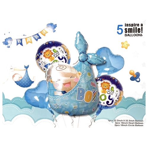 Baby Boy or Baby Girl Foil Balloon Set