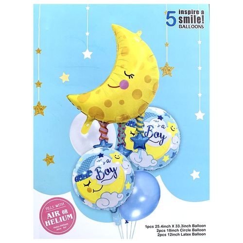 Baby Boy or Baby Girl Foil Balloon Set