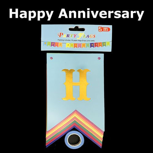 Happy Anniversary Flag Banner Small