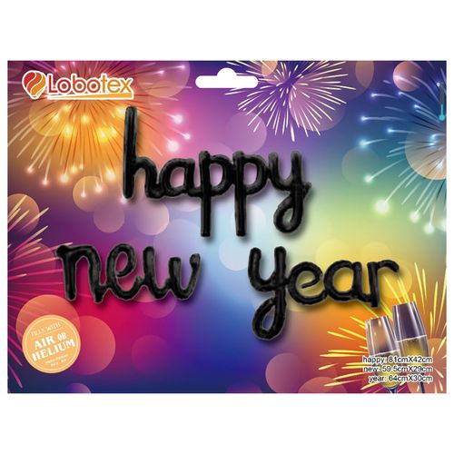 Happy New Year Linked Cursive Foil Letter Set 14inch