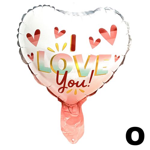 Printed Heart Balloon Loose 10 inches