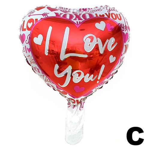 Printed Heart Balloon Loose 10 inches