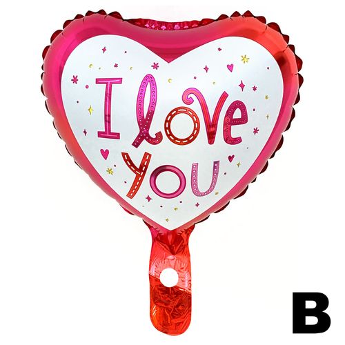 Printed Heart Balloon Loose 10 inches