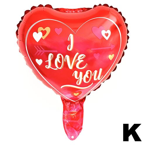 Printed Heart Balloon Loose 10 inches