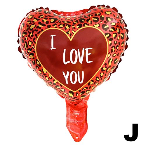 Printed Heart Balloon Loose 10 inches