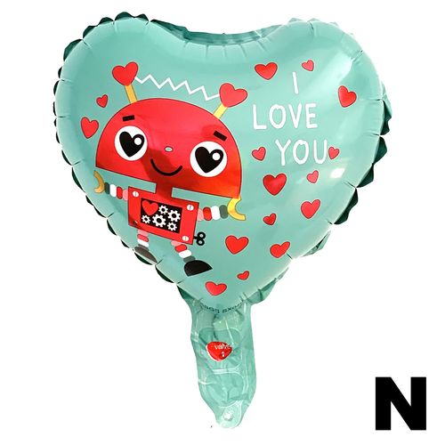 Printed Heart Balloon Loose 10 inches