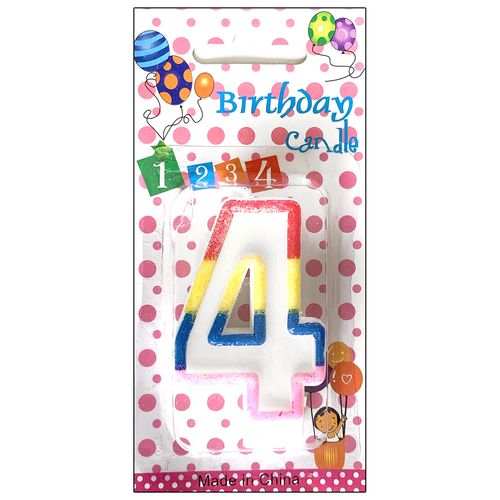 Basic Number Candle White Base