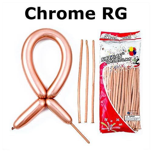 Long Chrome Balloons 100 pcs per bag 1.8g