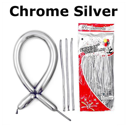 Long Chrome Balloons 100 pcs per bag 1.8g