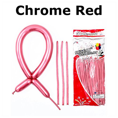 Long Chrome Balloons 100 pcs per bag 1.8g