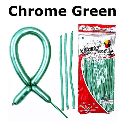 Long Chrome Balloons 100 pcs per bag 1.8g