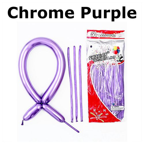 Long Chrome Balloons 100 pcs per bag 1.8g