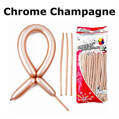 Long Chrome Balloons 100 pcs per bag 1.8g