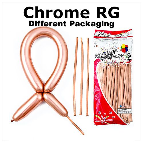 REPACKED 10pcs Long Chrome Balloons 1.8g