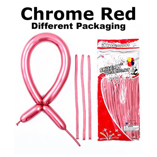 REPACKED 10pcs Long Chrome Balloons 1.8g