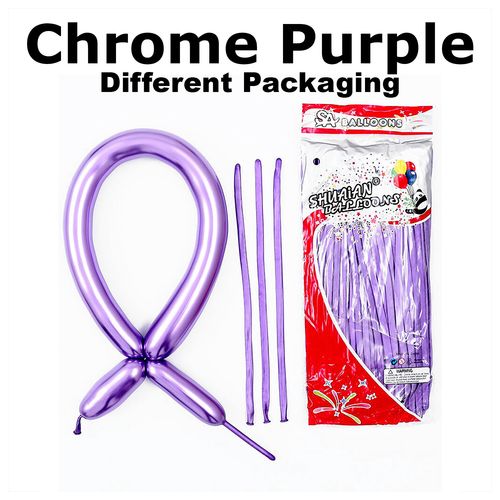 REPACKED 10pcs Long Chrome Balloons 1.8g