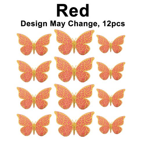 3D Butterfly Cake Topper Cupcake Wall Design Party Decor