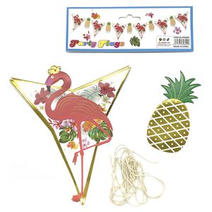 Flamingo Tropical Foil Flag Banner