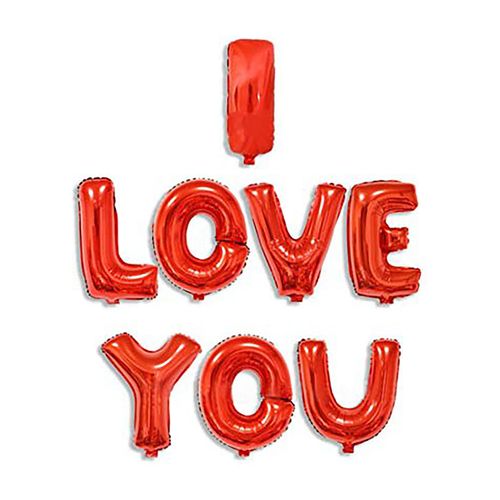 I Love You Letter Foil Balloon Set