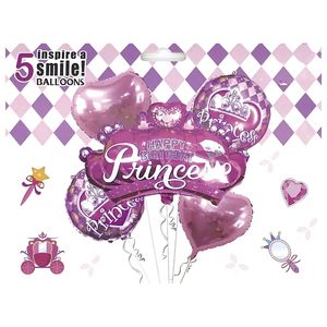 Birthday Princess Set Foil Balloon 5 pcs