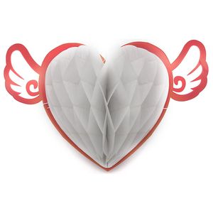 Heart Honeycomb with Angel Wings 30cm